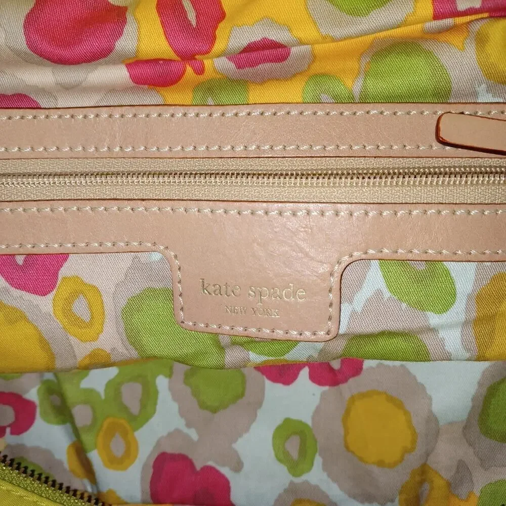 Vtg Kate Spade Stevie Bag Lime Neon Green Nylon Y2K LIKE NEW
